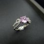 Sterling Silver Diamond Cut Cubic Zirconia Engagement and Wedding Ring make to order