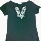 BALENO BLACK EMBROIDERED TEE