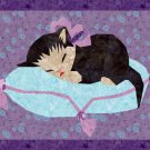 PDF Pattern Sleeping Kitten Kitty Cat Paper Foundation Piecing Pieced Baby Quilt