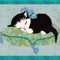 PDF Pattern Sleeping Kitten Kitty Cat Paper Foundation Piecing Pieced Baby Quilt