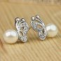 Elegant Cute Butterfly Pearl Earrings Ear Nail Pin Girl Gift Cosmetic Accessory