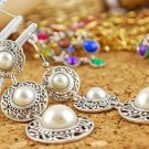 Fashion 3 Pearl Bead Tassel Earring Ear Stud Pin Dangling Jewellery Women Gift