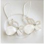 New White Resin Butterfly Flower Dangle Hook Earrings Korean Style