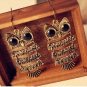 Nice HOT Retro Cinnamon Color Owl Fashion Earrings