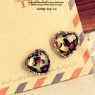 Unique Antiqued Retro Style Vintage leopard Stud Earrings