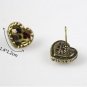 Unique Antiqued Retro Style Vintage leopard Stud Earrings