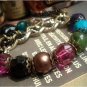 Bohemia Style Lovely heart Peacock leaf key Bracelet