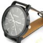 2PCS Matching his & hers watches Quatrz new style /A pair leather watch black