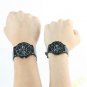 2PCS Matching his & hers watches Quatrz new style /A pair leather watch black