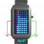 72-LED Blue Light Matrix Stainless Steel Watch/Wristwatch (Black)