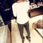 Elegant Lady Woman’s Sexy Black With White Star Blouse T-shirt