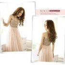 NEW Loose Fashions Evening Bridesmaid Lady Women's Sexy Lace Strapless Longuette Dress