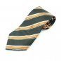 Black White Orange Stripe Silk Classic Woven Man Tie Necktie