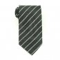 Black White Stripe Silk Classic Woven Man Tie Necktie
