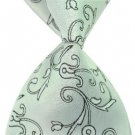 Light Green Arabesquitic Silk Classic Woven Man Tie Necktie