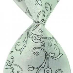 Light Green Arabesquitic Silk Classic Woven Man Tie Necktie