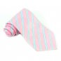 Pink Blue Stripe Silk Classic Woven Man Tie Necktie