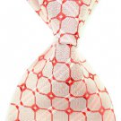 Red Lattice Silk Classic Woven Man Tie Necktie