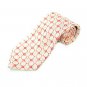 Red Lattice Silk Classic Woven Man Tie Necktie
