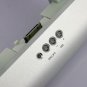 1/2 Silver Metal Foldable Charger Stand Dock Audio Stereo Dual Speaker For iPad