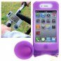 Novel Silicone Soft Protective Case Amplifier Horn with Bicycle Bracket for Apple iPhone 4G