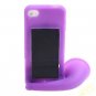 Novel Silicone Soft Protective Case Amplifier Horn with Bicycle Bracket for Apple iPhone 4G