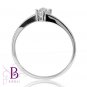 0.22 Ct K/VS1 EX Round Diamond Solitaire Engagement Ring 18k White Gold Womens