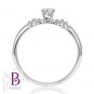 0.17 CT G/VVS1 natural EX Solitaire Round Diamond Engagement Ring 14k White Gold