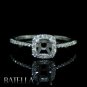 Semi Mount Mounting Setting Round E-F/VVS2-VS1 Engagement Ring 18k White Gold