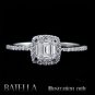 Semi Mount Mounting Setting Round E-F/VVS2-VS1 Engagement Ring 18k White Gold