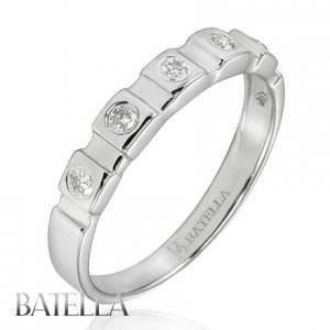 .16 Ct G-H VVS2 VS1 5 Round Wedding Anniversary Band Ring Diamond 18k White Gold