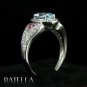 2.09 Sky Blue Topaz Gem+Zircon Sterling Silver 925 Ring