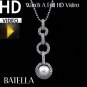 0.25 Ct Cultured Pearl & Natural Round Diamonds F-G SI1,2 Pendant 14k White Gold