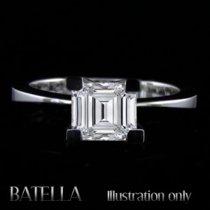 EGL Certified 0.91 Ct H/VS2 Emerald Solitaire Diamond Engagement Ring White Gold