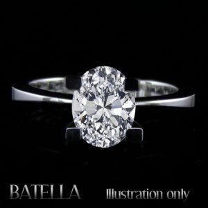 Certified 1.03 Carat D/SI2 Oval Solitaire Diamond Engagement Ring 14k White Gold