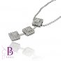1 Ct D-E/VVS1,2 Baguette & Round Diamonds Journey Pendant 18k White Gold. Chain