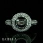 Semi Mount Mounting .80 E-F/VS1-VS2 Round Diamond Engagement Ring 14k White Gold