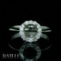 Semi Mount Mounting E-F/SI1-SI2 Round Diamond Engagement Ring 18k White Gold
