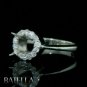 Semi Mount Mounting E-F/SI1-SI2 Round Diamond Engagement Ring 18k White Gold