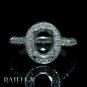 Semi Mount 0.62 Ct F-G/VS1-VS2 Oval Cut Diamonds Engagement Ring 18k White Gold