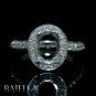 Semi Mount 0.62 Ct F-G/VS1-VS2 Oval Cut Diamonds Engagement Ring 18k White Gold