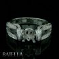Semi Mount Mounting .40 Ct G-H/VVS1-VVS2 Diamond Engagement Ring 18k White Gold