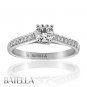 Certified 0.74 Carat E/VS2 Natural Round Diamond Engagement Ring 14k White Gold