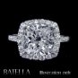 Semi Mount 0.38 Carats E-F/VVS1-VVS2 Halo Diamond Engagement Ring 14k White Gold