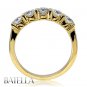 1.25 Carats Round 5 Round Cut Diamonds Anniversary Wedding Band 14k Yellow Gold