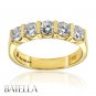 1.25 Carats Round 5 Round Cut Diamonds Anniversary Wedding Band 14k Yellow Gold