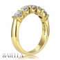 1.25 Carats Round 5 Round Cut Diamonds Anniversary Wedding Band 14k Yellow Gold