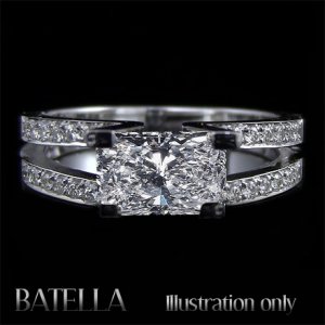 GIA Certify 1.20 Carats E/SI1 Radiant Cut Diamond Engagement Ring 14k White Gold