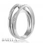 0.75 Ct G/VVS2 EX Natural Round Diamond Engagement Ring 14k White Gold Womens