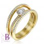 .74 Carat H/VS2 Natural Round Cut Diamond Engagement Ring 14k Yellow Gold Womens